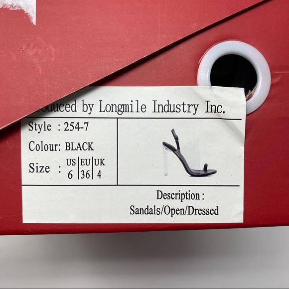 NEW MACKIN J Lucite Clear Chunky High Heel Sandals - Picture 10 of 10